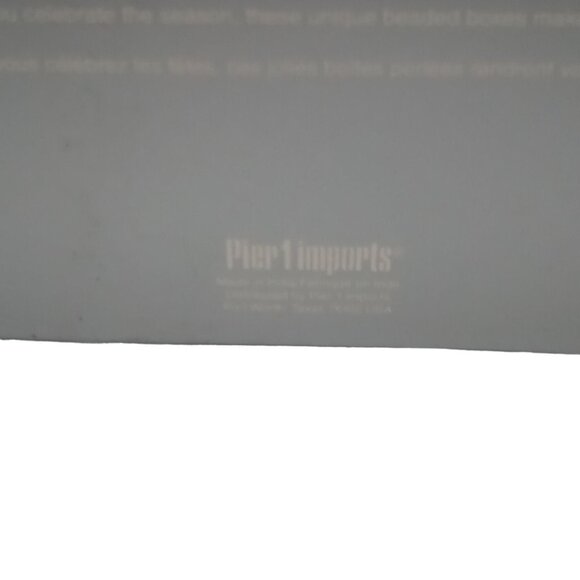 Set Of 3 Pier 1 Imports Jeweled Beaded Holiday Gift Ring Boxes Red Silver Pink - Picture 10 of 13